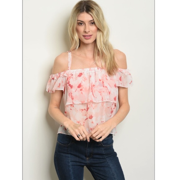Tops - Pink Off Shoulder Top🌸
